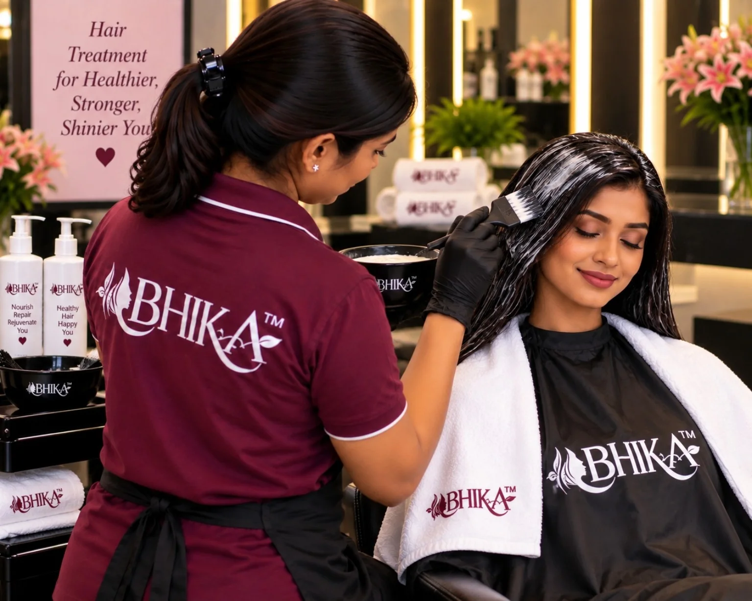 Hair treatment at ABHIKA